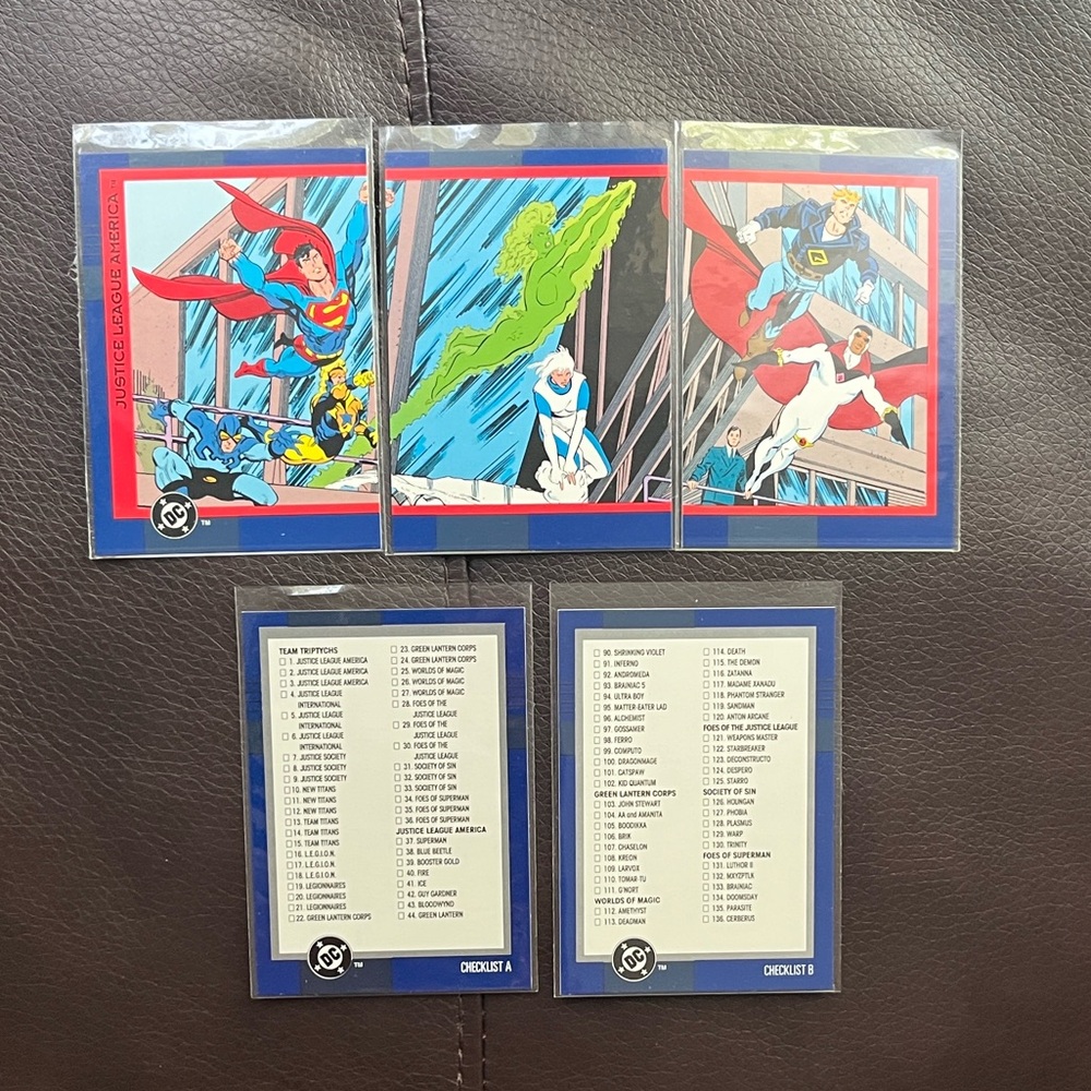1993 DC Comics Skybox 150 Card Trading Set Justice League Flashback Superman